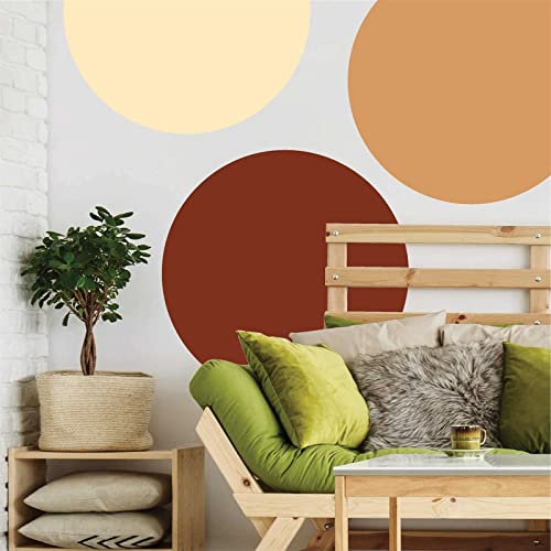 Kazova Circle Wall Decals Abstract Modern Polka Dot Decals Minimalist Wall Stickers Removable Peel And Stick Wall Decals For Living Room Office Farmhouse Decor (15.75X47.24Inches Includes 3Pcs) #TOP5