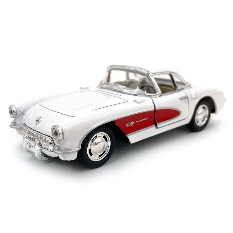 SMALL CLAP 2024 Kins Mart* 1957 Chevrolet* Corvette 1:34 Scale Model Openable Doors & Pull Back Car Ages 3 Years & above (White) (B0D3HVZBDQ) Amazon Price History, Amazon Price Tracker