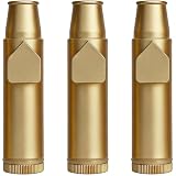 OakMsOik Mini Powder Dispenser with Leak-Proof Silicone Seal | 3-Pack Aluminum Vials | Portable Spice Container with Funnel | Travel-Friendly