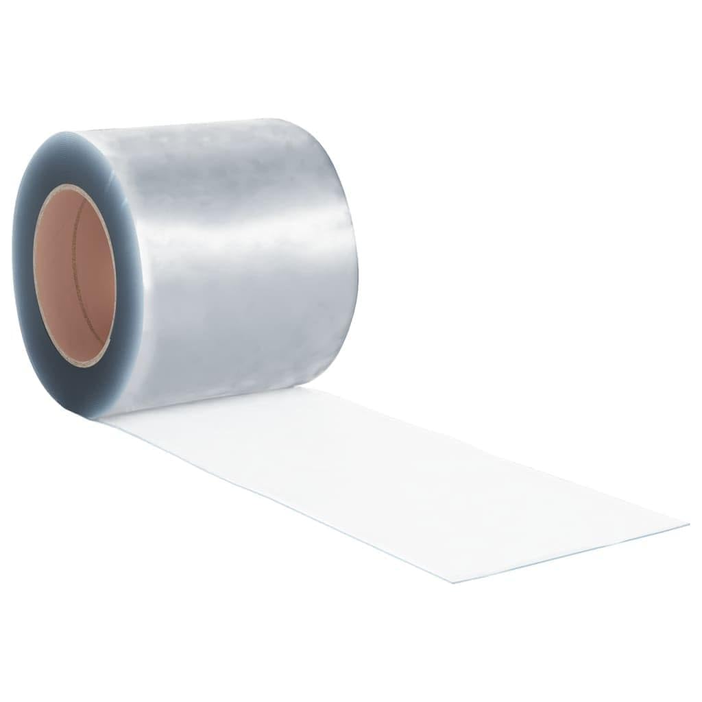 PVC-Streifenvorhang 25m Rolle - 200mm Breite, 1,6mm Stärke - Transparenter Lamellenvorhang als Raumtrenner - Individuell zuschneidbar, strapazierfähige PVC-Lamellen für Industrie und Gewerbe