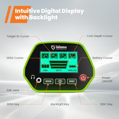 Image of GoGonova Metal Detector for Adults & Kids, Kids Metal Detector, Waterproof Metal Detectors with High Accuracy Lightweight 8 inch Search Coil, All Metal & Disc Modes for Junior & Youth Gold Detector