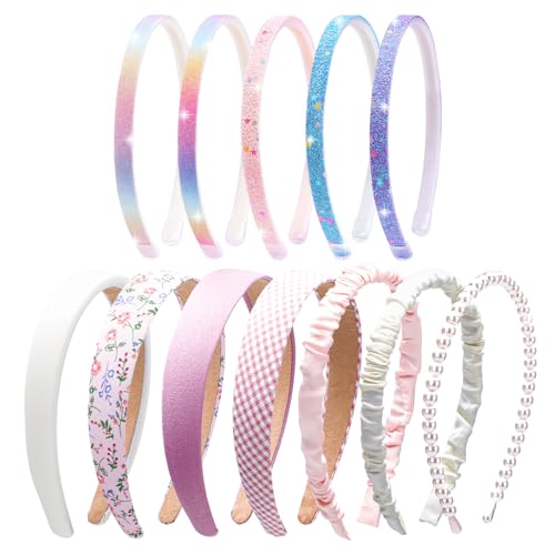 Aquzhou - Aquzhou 12 PCS Pearl Headband Set for Women and Girls - Non-Slip Floral Vintage Hair Accessories