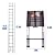 Telescoping Ladder 12.5ft Stainless Steel Extension Folding Ladder, Folded Height 2.8ft, 330lbs Max Load Capacity, Portable Heavy Duty Telescoping Ladder for Home, RV, Roof, EN131 Certificated