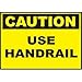 Zing Green Products 20128A, Safety Sign "Caution, Use Hand Rail" (Pack of 9 pcs)