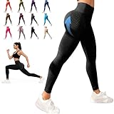 Irmaved 3D Resistance Band Leggings for Women, Anti Cellulite Leggings, High Waist Tummy Control Compression Leggings (Black,X-Large)