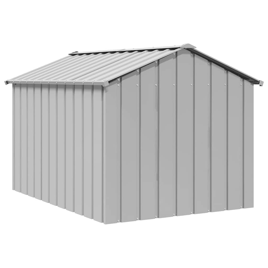 IKAYAA Caseta para Exteriores Grande, Caseta para Perros Acero Galvanizado 113x153x101 cm Gris