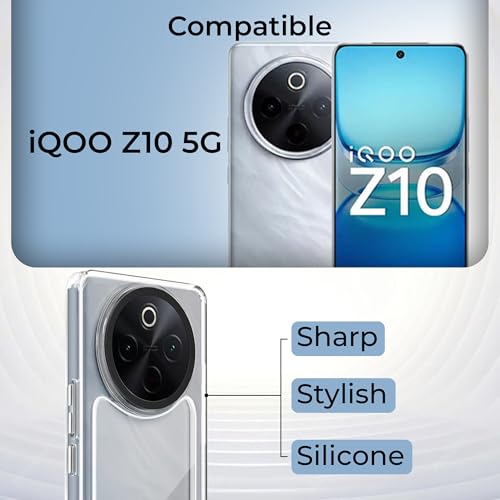 Image of A rtistque Ultra Stylish Back Cover Case for iQOO Z10 / Vivo T4 5G | Premium Shockproof TPU | Protective Design | iQOO Z10 / Vivo T4 Back Cover - White