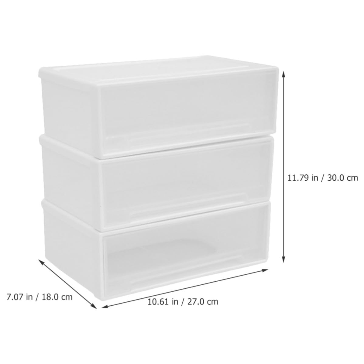 Dreilagige Schubladen Aufbewahrungsbox aus PP Stapelbar für Kosmetik