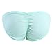 FEESHOW Men's Silky Bikini Briefs Bulge Pouch Underwear Swimwear Ruched Back (Sky Blue, one Size)