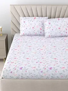Bombay Dyeing King Double Size 164 TC 100% Cotton Bedsheet with 2 Pillow Cover - 920