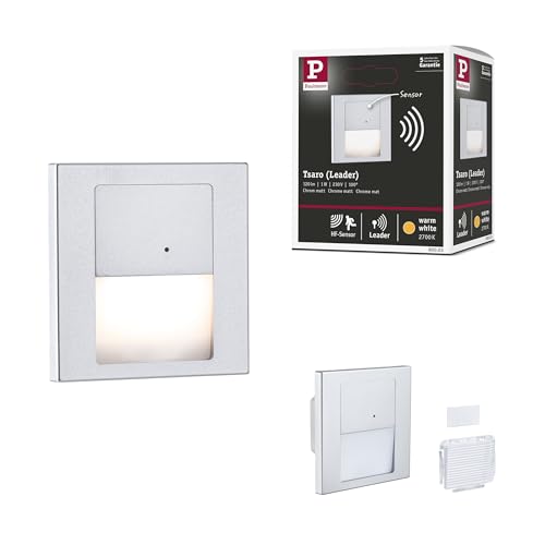 Encastré mural LED Tsaro Paulmann carré 1W chrome mat 2700K