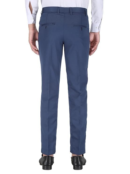 Image of ABLESTAR Men's Polycotton Slim Fit Formal Trouser - Spendex Cotton Casual Pant for Men - Breathable, Lightweight, Adjustable Formal Trouser for Men - Pack of 3