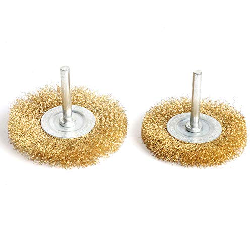 Fppo DGTS005 Brass Wire Wheel Brush Kit For Drill,Crimped Cup Brush thumb #1