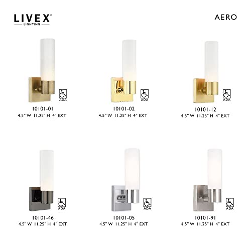 Image of Livex Lighting 1 Lt Polished Brass ADA Wall Sconce