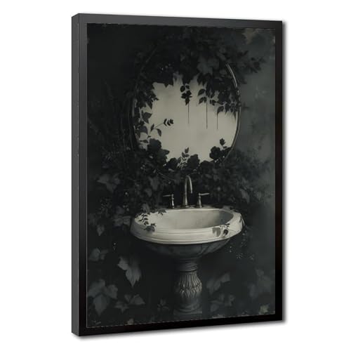 Impression sur toile botanique gothique 30x45cm pour decoration murale