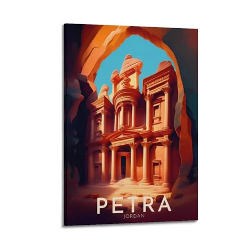 Poster vintage Petra Jordan d'exception, impression sur toile fine pour un style cadre raffiné