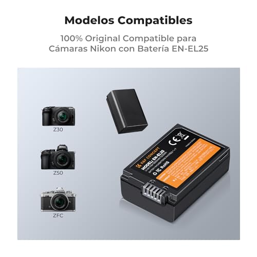 Batería y Cargador K&F Concept Compatible con Nikon Z30 Z50 ZFC - Fernando Cortés Batería y Cargador K&F Concept Compatible con Nikon Z30 Z50 ZFC - Fernando Cortés