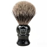 Parker Safety Razor 100% Pure Badger Bristle Shaving Brush with Ebony Handle & Free Stand