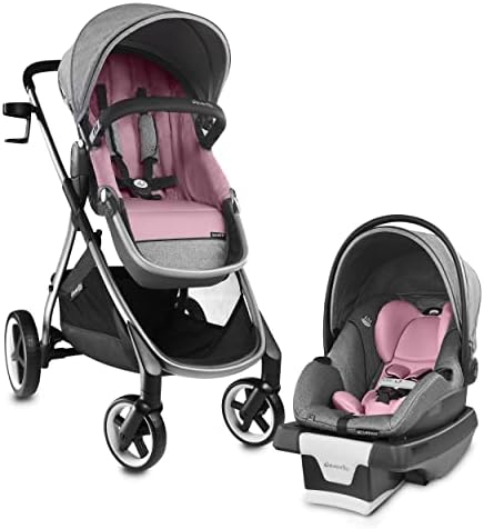 Evenflo Gold, SensorSafe Shyft Smart Modular Travel System with SecureMax Smart Infant Car Seat, Six Different Modes, Syncs with SensorSafe App, 3-Position Recline, Fits Babies 4-35 Pounds, Sapphire