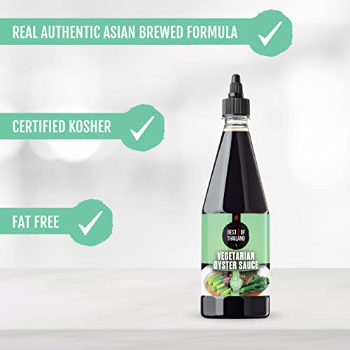 Best Of Thailand Vegetarian Oyster Sauce | [Improved No Msg] Real Authentic Asian Brewed Vegan Sauces For Dressings & Cooking | Certified Kosher & Fat-Free thumb #3