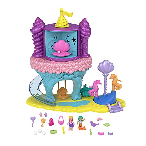 Polly Pocket GYK42 - Regenbogen-Einhornspaß Meerjungfrauen-Bucht, 2 Puppen und 15 Überraschungen, Spielzeug ab 4 Jahren – Bild 6