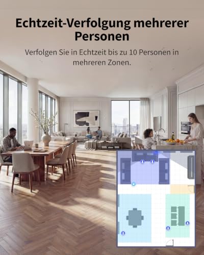 Aqara Presence Sensor FP400, Mehrzonen-Raumautomatisierung, Thread & Zigbee – Ansicht 4