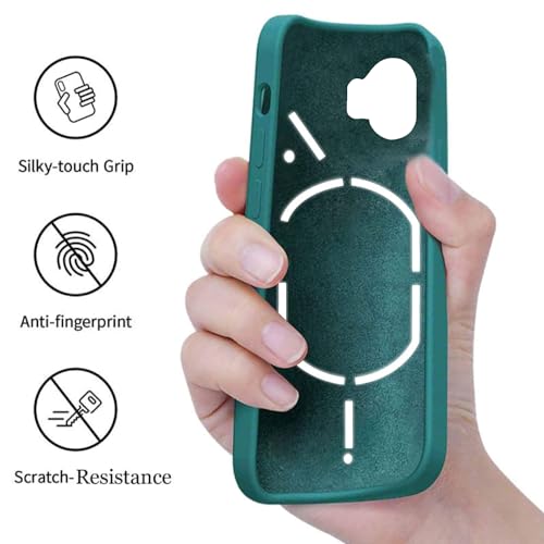 Image of A rtistque Back Cover Case for Nothing Phone 2 with Camera Protection | Shockproof TPU | Stylish Protective Design | Slim Fit | Ultra Matte | Nothing Phone 2 Back Cover - Green