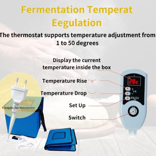 Boîte de fermentation pliable Cloud Fire avec réglage de température bleu - 4
