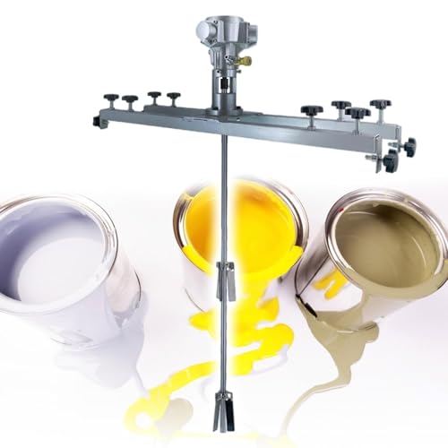 Mixer Paint Agitator Stainless Steel，Pneumatic Agitator Stirring Industrial Shaker Clamp Barrel Mixer Air Agitator Paint Mix Tool，Pneumatic Agitator for Tank Mixing - 1000L Capacity, Vertica