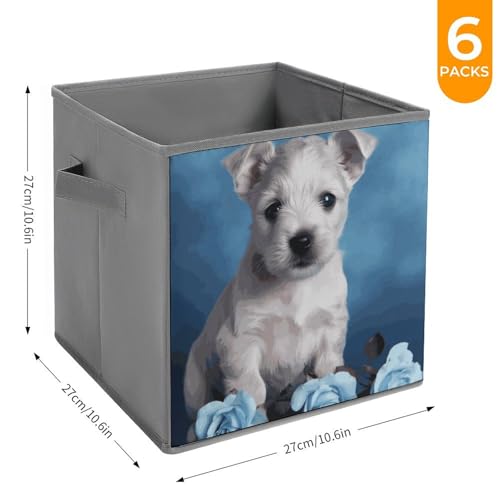 Boîtes de rangement pliables pour dressing et étagère imprimé fleuri champêtre - 3