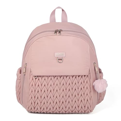SEWBOO Diaper Bag,Newborn Baby Backpack,Waterproof and Stylish Travel Back Pack with Changing Pad for Women and Girls (Dusty Rose)