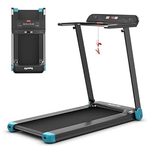 KOMFOTTEU Inklapbare loopband voor thuis, loopmachine 1-12 km/u, 550 W, wandelpad met lcd-display, bluetooth-app, 3 modi en 12 programma’s, Home Treadmill elektrisch 100 kg draagbaar