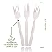 Ecovita 100% Compostable Forks - 500 Large Disposable Utensils (7 in.) Bulk Size Eco Friendly Durable and Heat Resistant Alternative to Plastic Forks with Convenient Tray 2