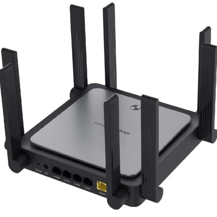 RG-E5 Wi-Fi 6 Mesh Router – AX3200 Dual-Band Smart Router with 8 External Antennas, 3000 ft² Coverage, Mesh, WebUI/Cloud/App Management – Model RG-E5