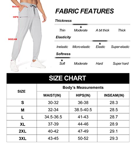M Maroaut Mens Sweatpants With Pockets Cargo Joggers For Men Elastic Waist Pants Track Athletic Running Gym Workout Pants Casual Light Grey S #TOP5