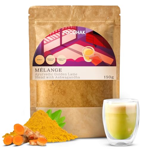 FOODHAK Turmeric Latte Blend with Ashwagandha & Jaggery (150g)