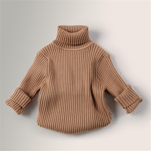 Toddler Kid Turtleneck Stripe Knitted Sweater Unisex Solid Classic Long Sleeve Warm Knitwear Fall Winter Clothes2
