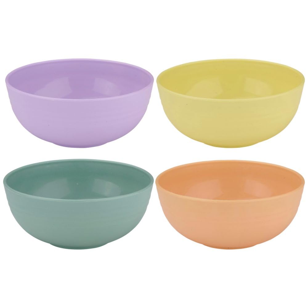 alpina Set di stoviglie da campeggio per 4 persone, in plastica, bicchieri di plastica, piatti e ciotole, 12 pezzi, lavabili in lavastoviglie
