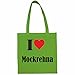 Reifen-Markt Tasche I Love Mockrehna Größe 38x42 Farbe Grün Druck Schwarz