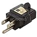 AC WORKS 15 Amp Household Plug to 20 Amp T-Blade Female Adapter