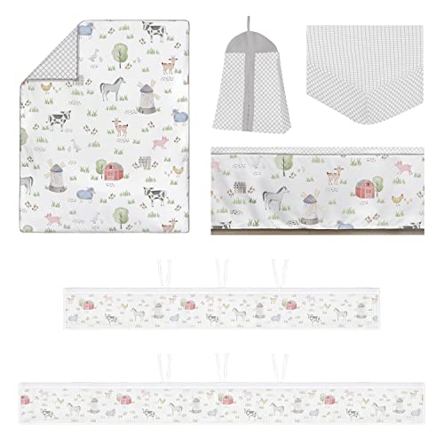 image for Sweet Jojo Designs Farm Animals Boy or Girl Baby Crib Bedding Set Infa