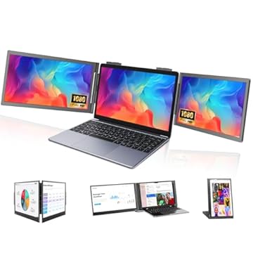 Extensor de Tela para Notebook com FHD IPS 14", 1920 X 1080 Monitor Portatil, Extensor de Tela Portátil, Extensor para Mac/Windows, Monitor Portátil, Compatível Apenas com Interface Tipo C