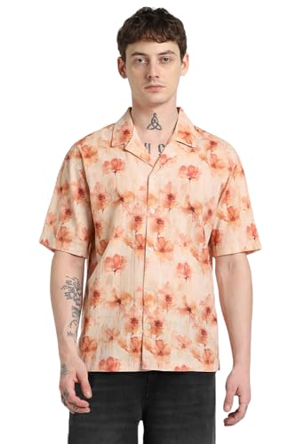Image of Forever 21 Men Floral Regular Fit Printed Shirt