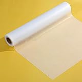 Revestimiento de estantería de silicona original para armarios de cocina, 17.5 pulgadas x 20 pies (blanco translúcido)