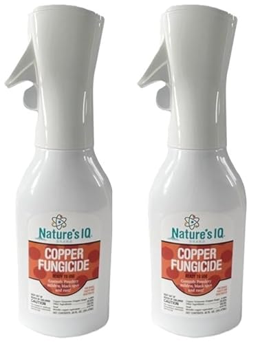 Nature's IQ Copper Fungicide. Innovative Spray Mist Technology. Controls powdery Mildew, Black spot, and Rust! for use on Roses, Flowers, ornamentals, Fruits and Vegetables. Ready-to-use 20 oz. (2)