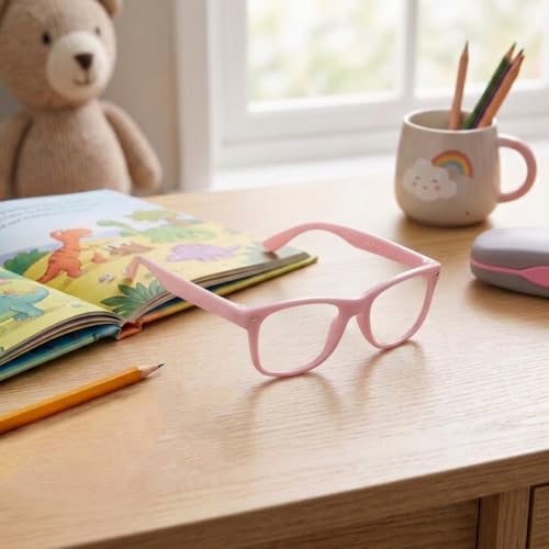 Image of Kids Blue Light Blocking Glasses Rectangle Digital Boys Girl Age for 5-12