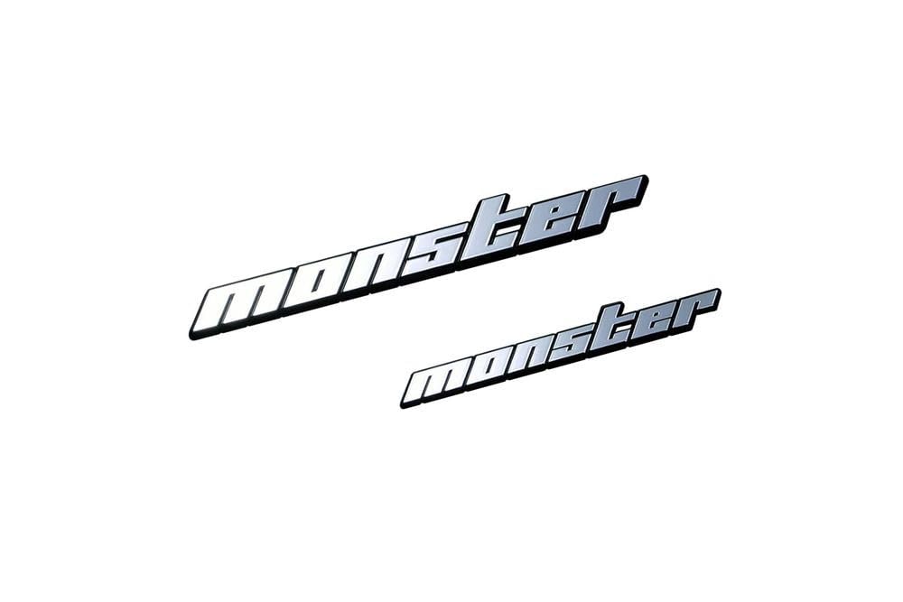 確認用✩.*˚ Amazon | MONSTER SPORT メッキエンブレム ピン無 小 100×15mm