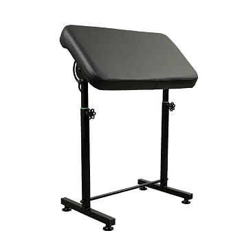 DGT EXTRA Large Tattoo Armrests w/PU Leather Cover 26.4-37.4 inch Adjustable Height and Widened Base, Black