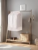 PEIFENG TUNAN Clear Garment Clothes Dustproof Cover, Moth Proof Rail Cover Storage Coat Bag with Zip PEVA, Translucent Protector Suit Bag for Travel and Storage (Clear white style, 90 * 60 * 50cm) - Image 6