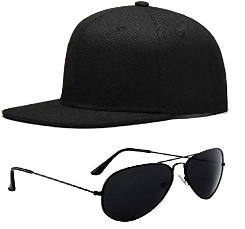 pass pass Black Cap & Sunglasses Combo for Men & Boys | Stylish Outdoor Fashion Accessories (Pack of 2)-picture-35